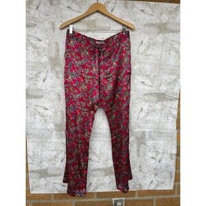 Equipment flowing paisley silk pants size small